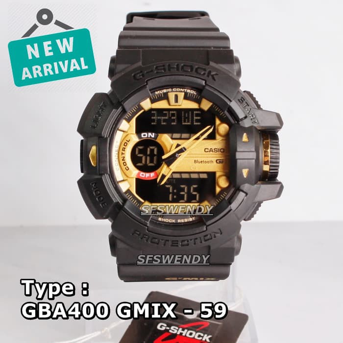 SPECIAL EDITION  G Shock GBA-400 G-mix Hitam Jam tangan pria & anak