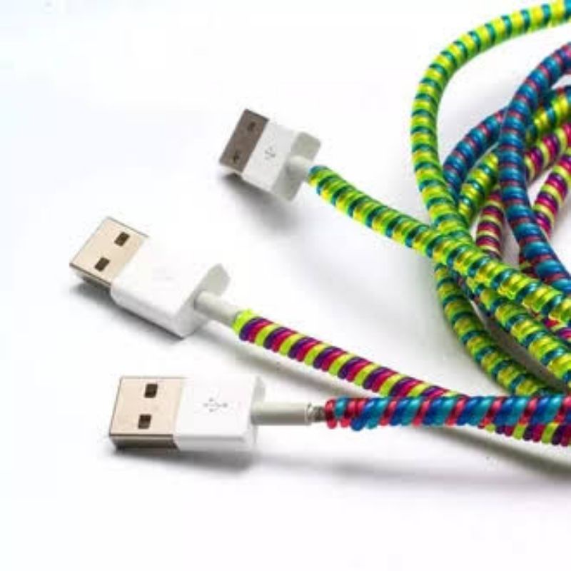 (PH) PELINDUNG KABEL TIGA WARNA | DUA WARNA | WARNA WARNI PELINDUNG DATA. CAS. DAN USB