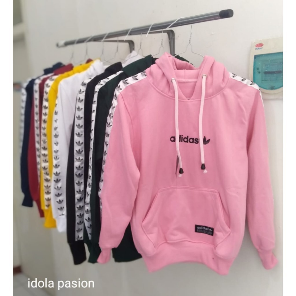 (BIG SALE) Jaket Anak / Sweater Hoodie Adidas Tnt Putih Anak Usia 6-12 Tahun