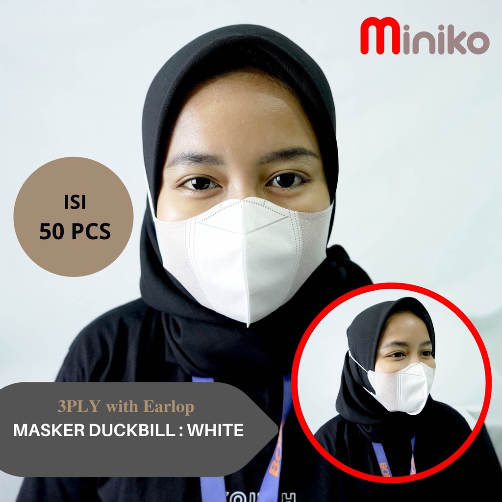 MASKER - Masker Duckbill 3ply earloop disposable - Masker Bervariasi Warna - Masker isi 50pcs