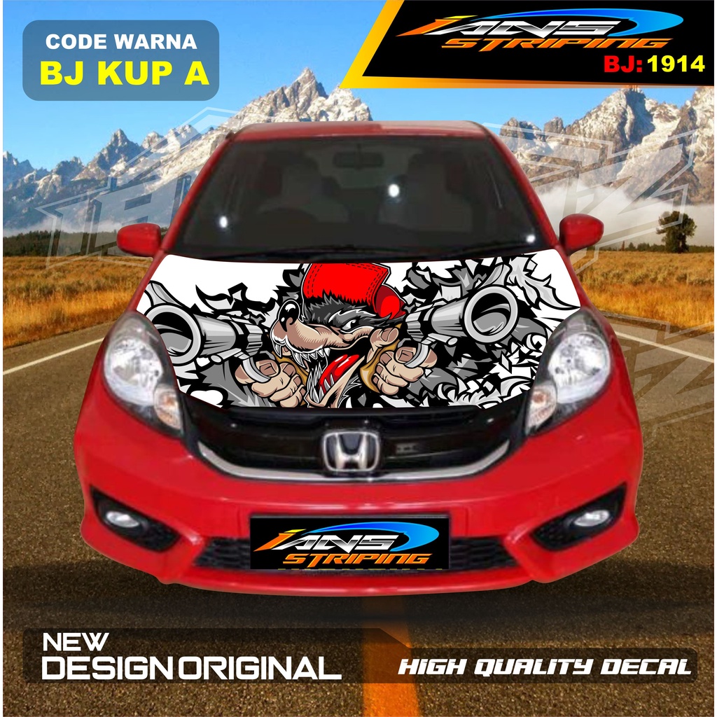 STIKER KAP MOBIL HONDA JAZZ AVANZA XENIA TERIOS / STIKER CUP DEPAN MOBIL  HONDA JAZZ DLL / STIKER MOBIL