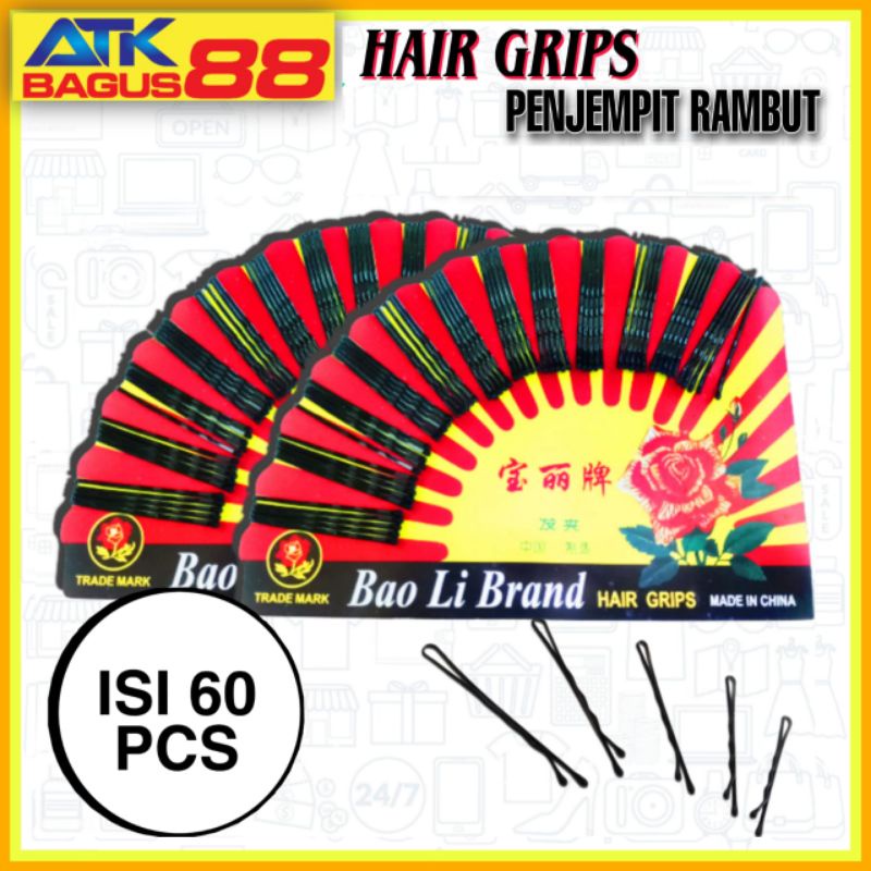 60 PCS Hair Grips/Jepit Rambut Lidi Panjang