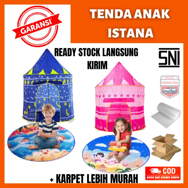 Tenda Anak Castle Murah Karakter anak perempuan laki-laki karpet frozen jumbo indian