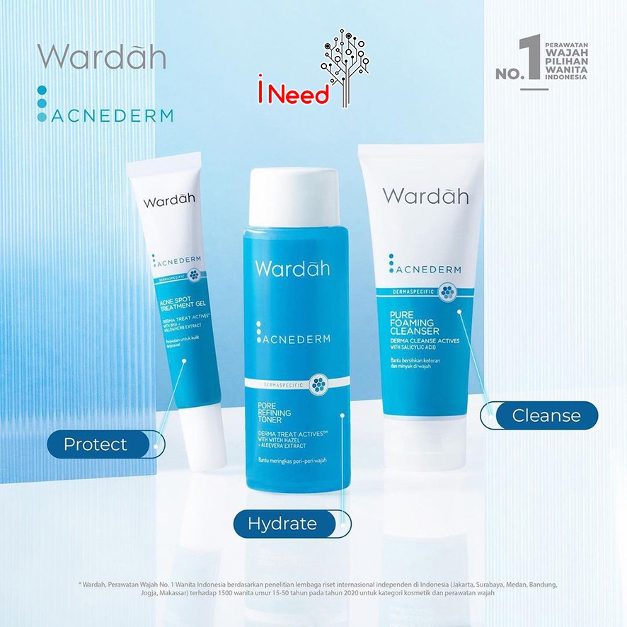 (INEED) WARDAH Acnederm Series | WARDAH ACNEDERM Mengatasi Jerawat Dan Bekas Jerawat - WARDAH ACNE DERM