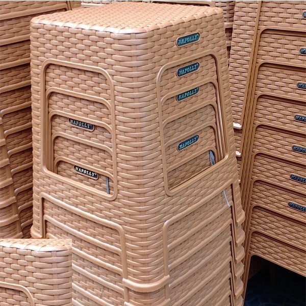 kursi plastik motif Rotan NAPOLLY