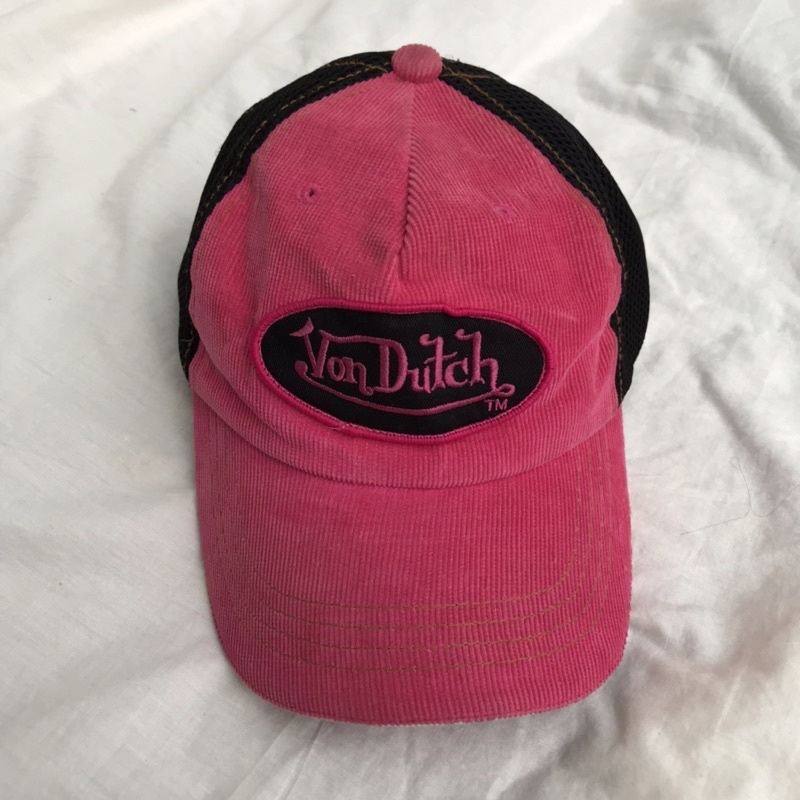 Pink Corduroy Von Dutch Cap