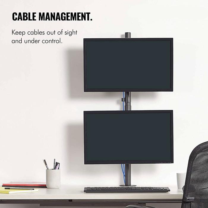 Bracket monitor meja 2 monitor atas bawah
