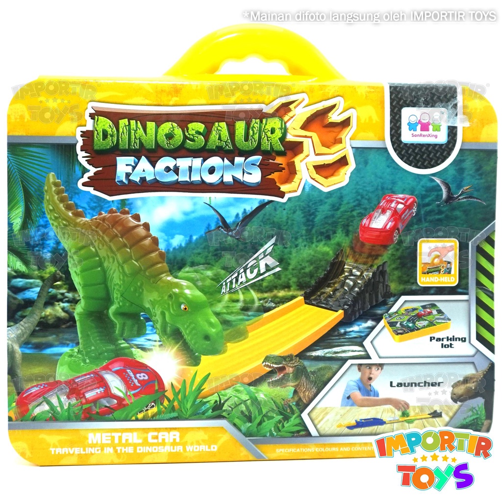 Track Racing Lintasan Mobil Diecast dengan Pelontar dan Mobil Car Toys