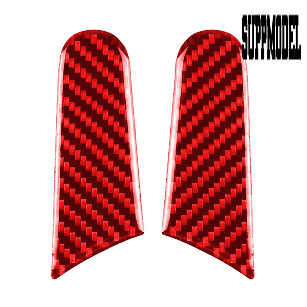 2pcs Cover Kaca Spion Mobil Anti UV Bahan Carbon Fiber Warna Merah Untuk Porsche Macan 2014-2021