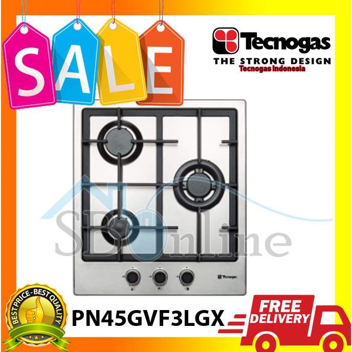 Tecnogas Kompor Tanam Premium 3 Tungku PN45GVF3LGX