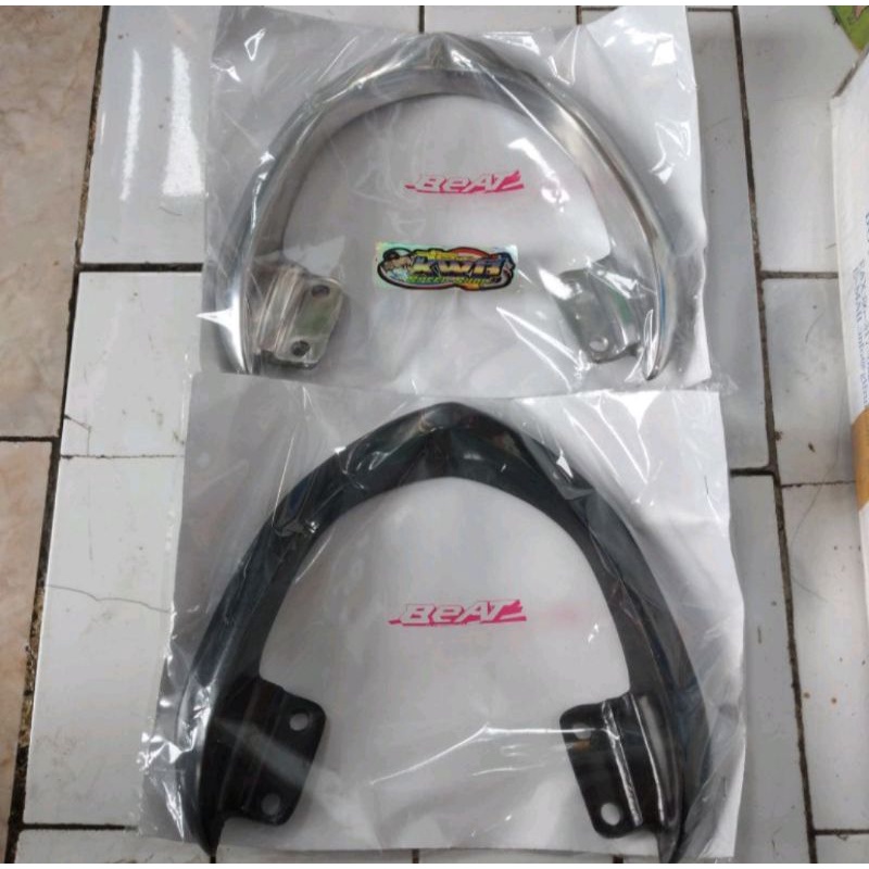 Behel belakang beat karbu model ori Behel Beat Karbu Chrome Krom Poles Variasi Begel Planger Beat La
