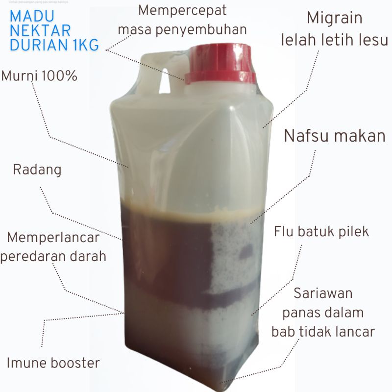 

madu murni nectar bunga durian 1kg