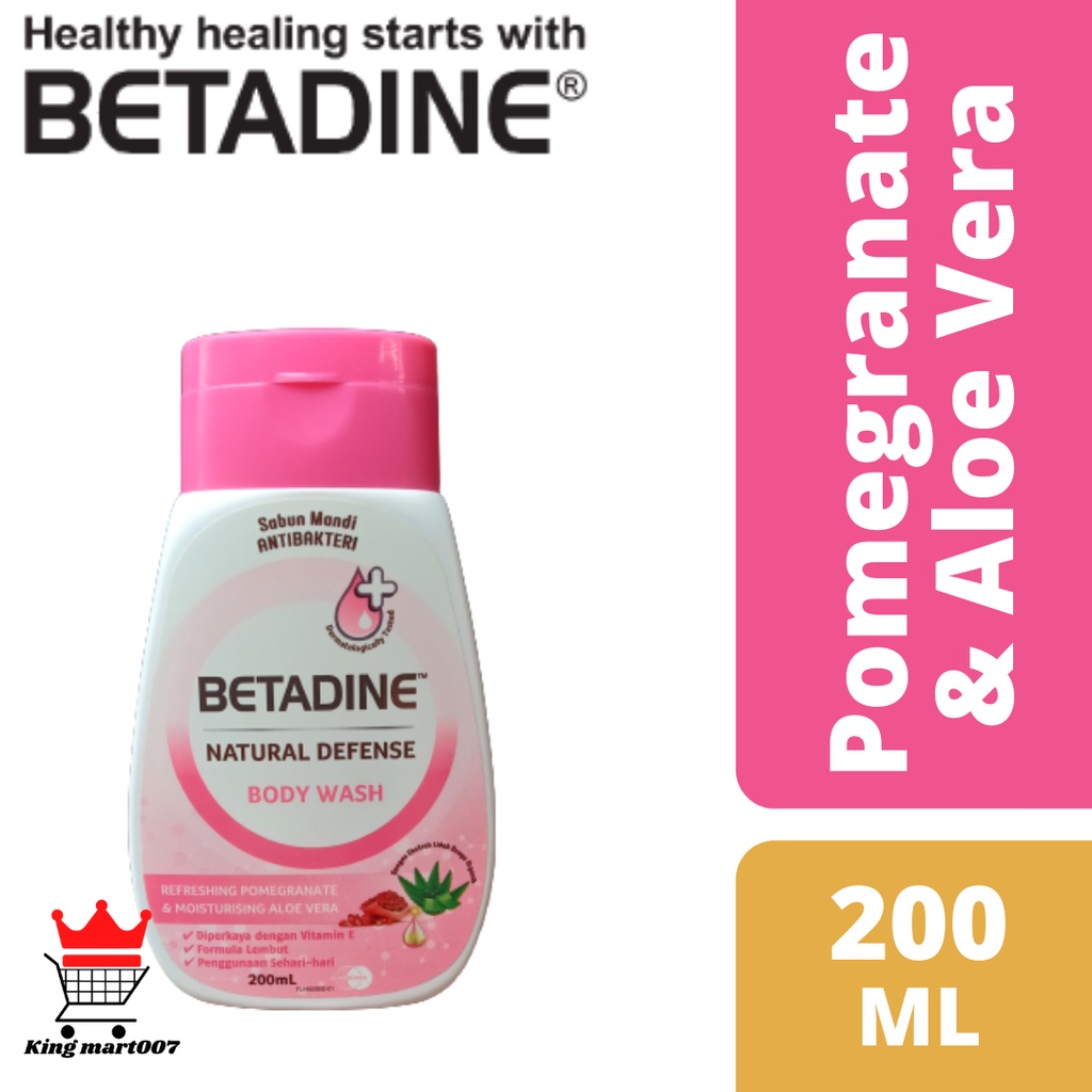 Betadine Body Wash Natural Defense Botol Pump