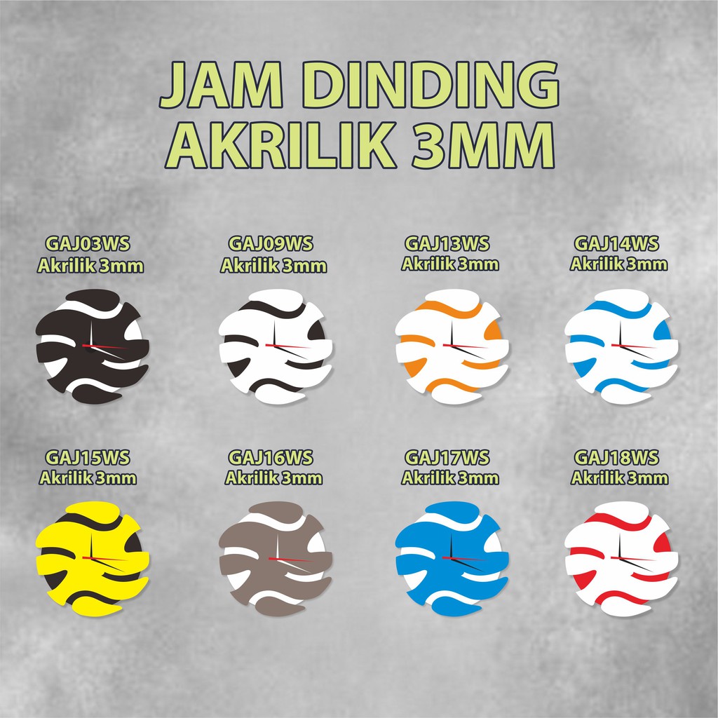 Jam Dinding Akrilik Modern Simple Minimalis Putih Hitam