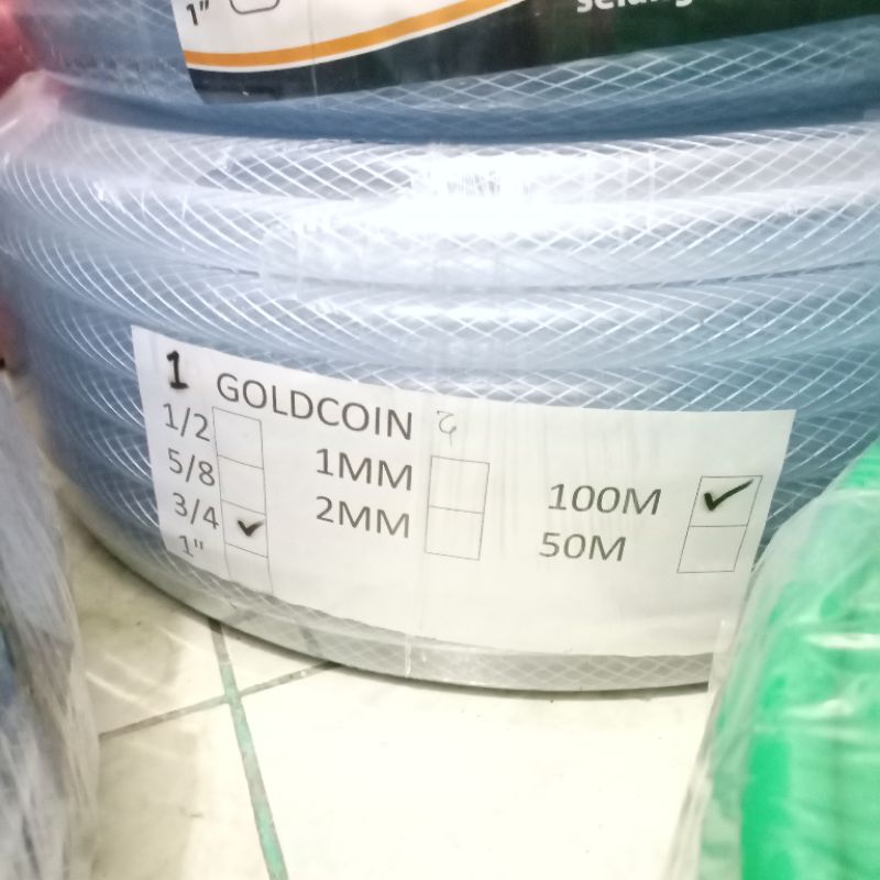 GROSIR Selang Air 3/4 Inch Tebal 1 MM Selang Benang Bening Permeter