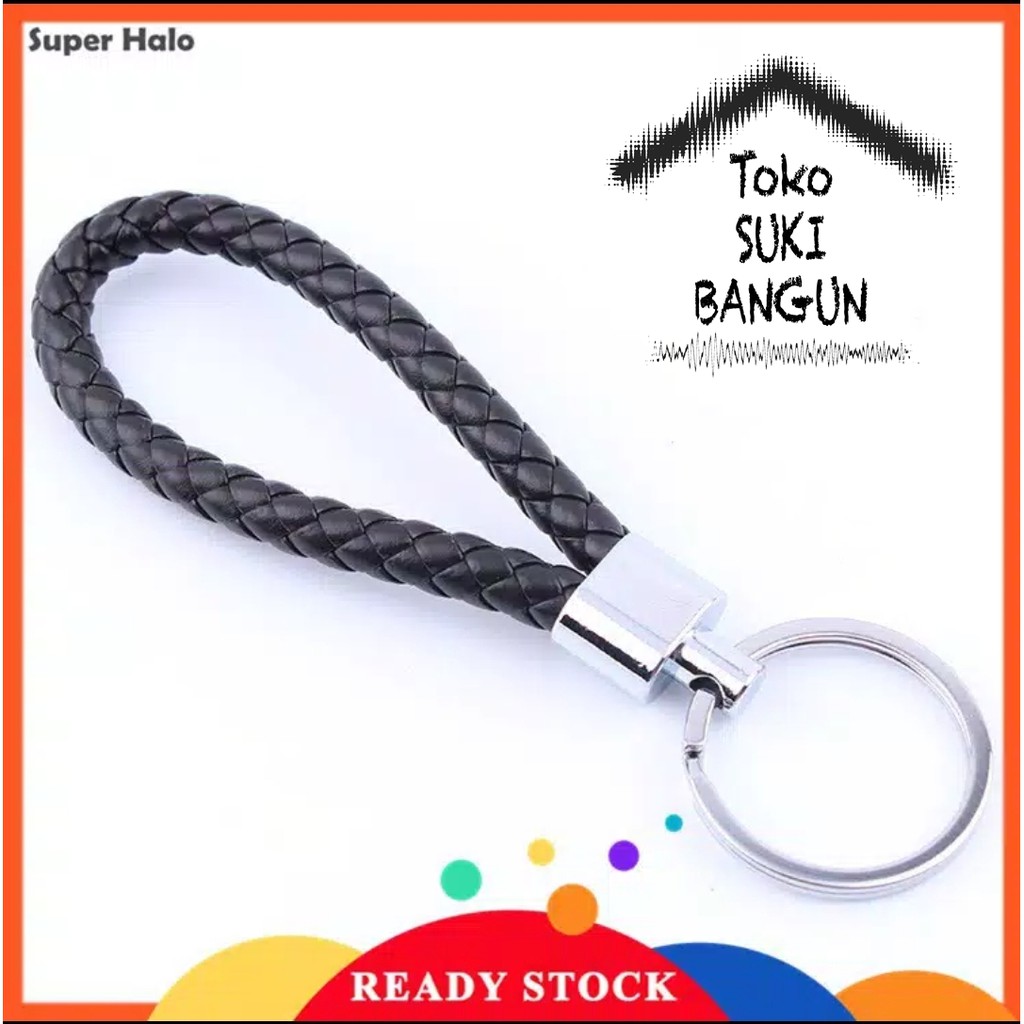 KC-001 Gantungan Kunci Mobil Key Chain Phone Strap Leather Kulit