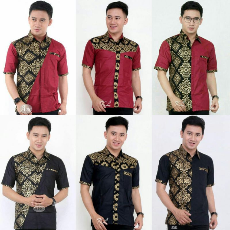 Koko Batik Fashion Muslim Kombinasi C07 Al Haramain Hijau S/M/L/XXL Dewasa