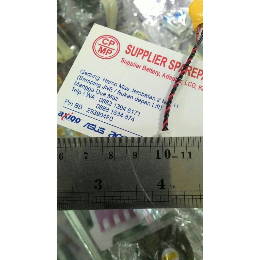 Baterai BIOS CMOS Mainboard Laptop 3 kabel cr 2032
