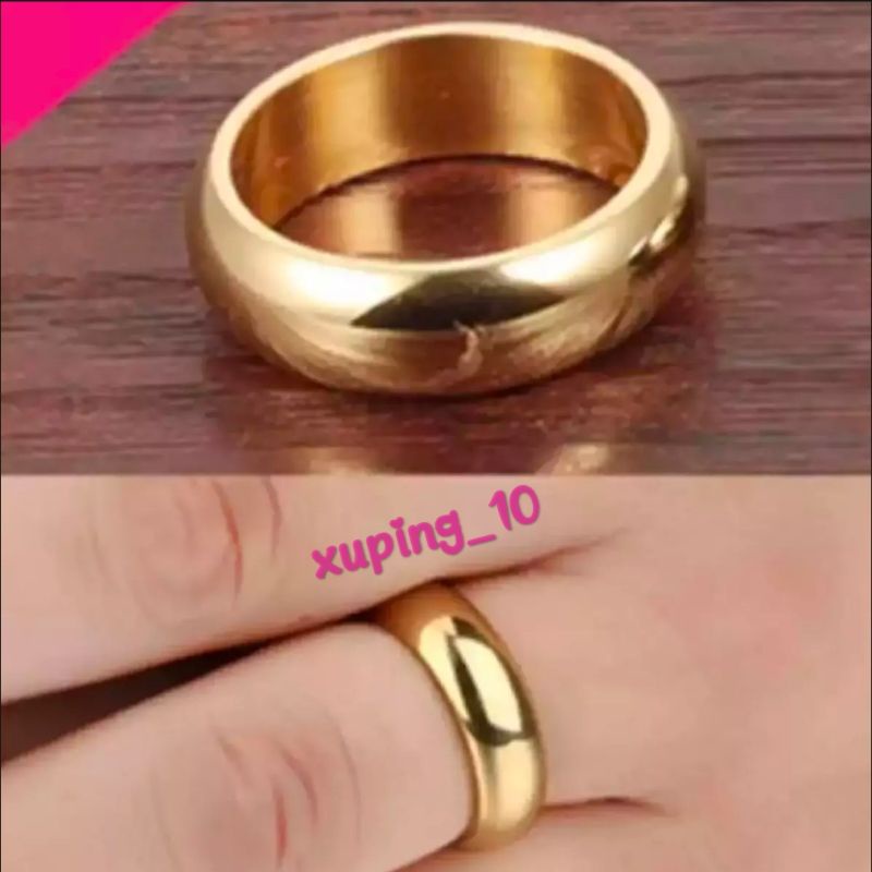 Perhiasan Fashion Xuping Cincin Polos Dewasa