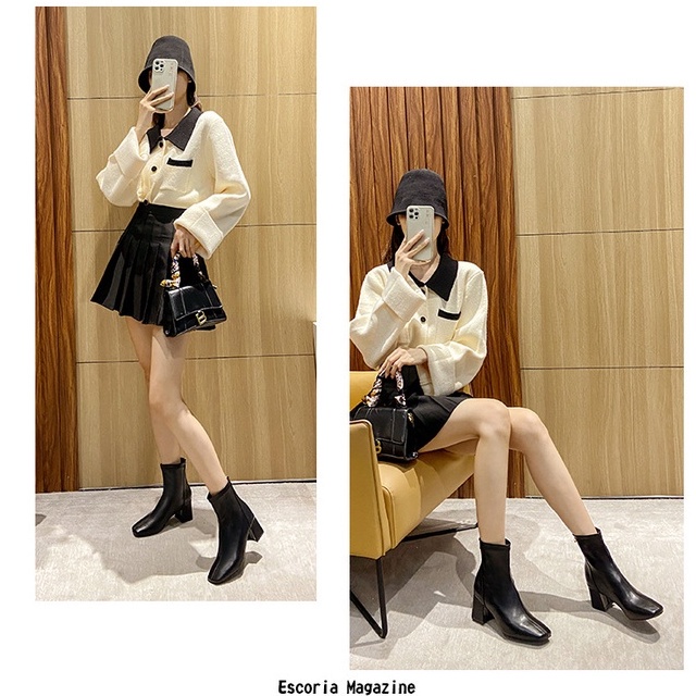 [ ORIGINAL IMPORT ] Sepatu Boots Heels Korea Wanita Import Premium Quality SI 161