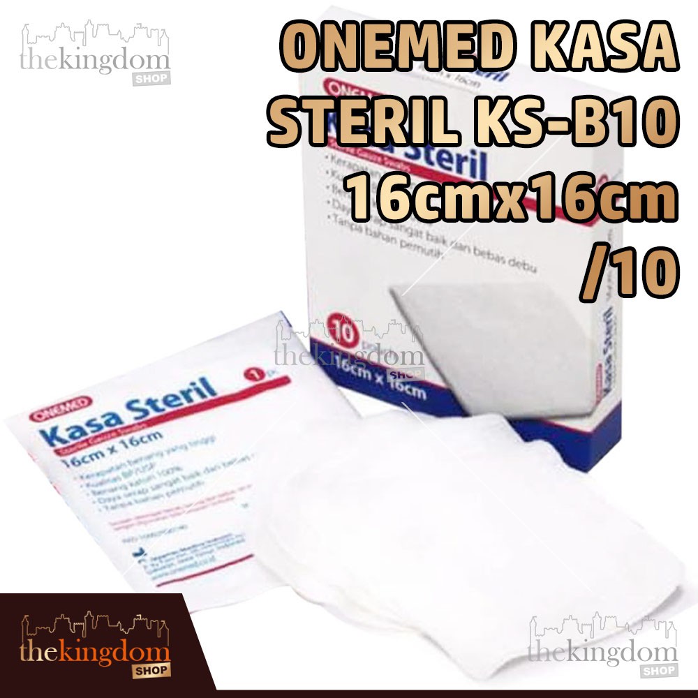 OneMed Kasa  Steril  KS B10 16cmx16cm Isi 10 P3K  Steril  Kain 