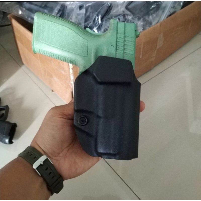 Holster HS 9 Polri Kydex Sarung HS Polri OWB Luar Pinggang