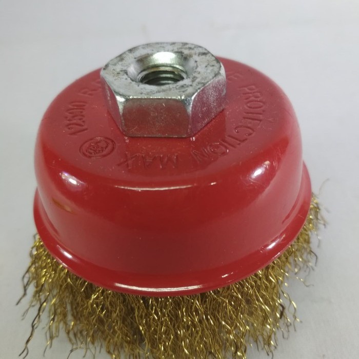 Mata gerinda sikat kawat kuningan wire mangkok cup brush 60mm