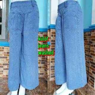  Celana  Jeans  Wanita model  kulot Shopee Indonesia