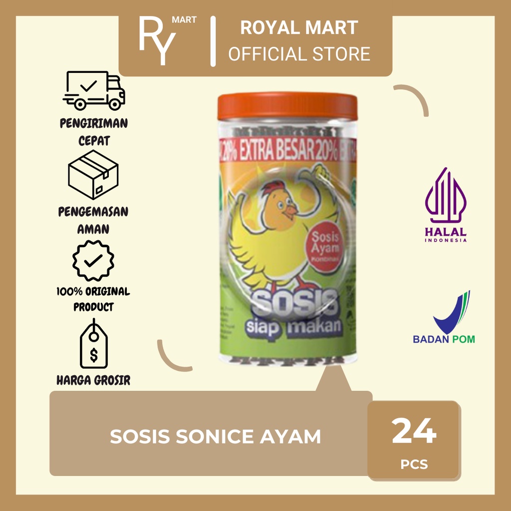 

Sosis So Nice Siap Makan Rasa Ayam 21g x 24's