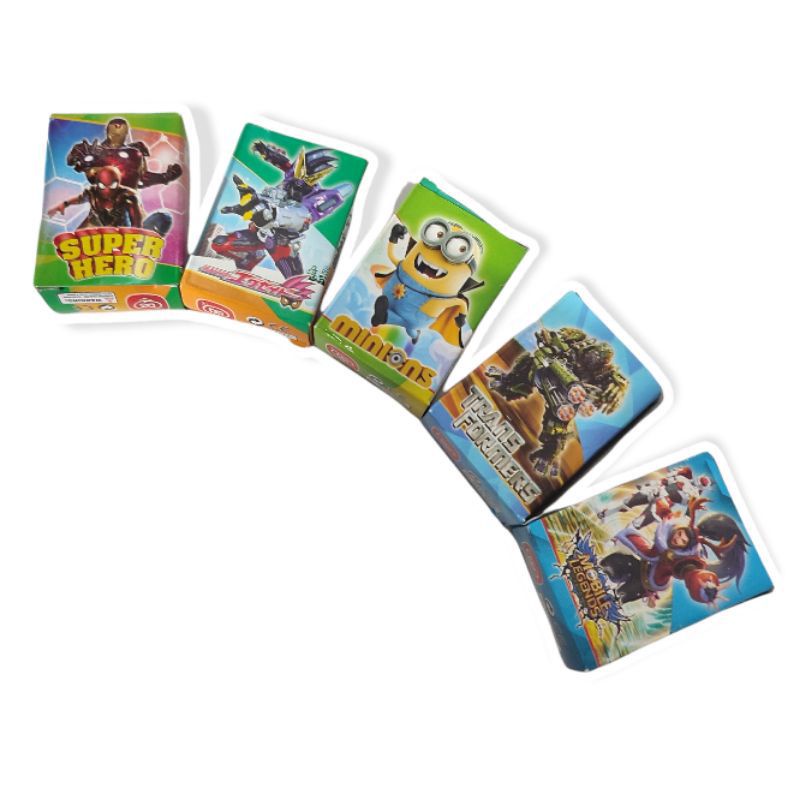 Mainan anak kartu kwartet karakter