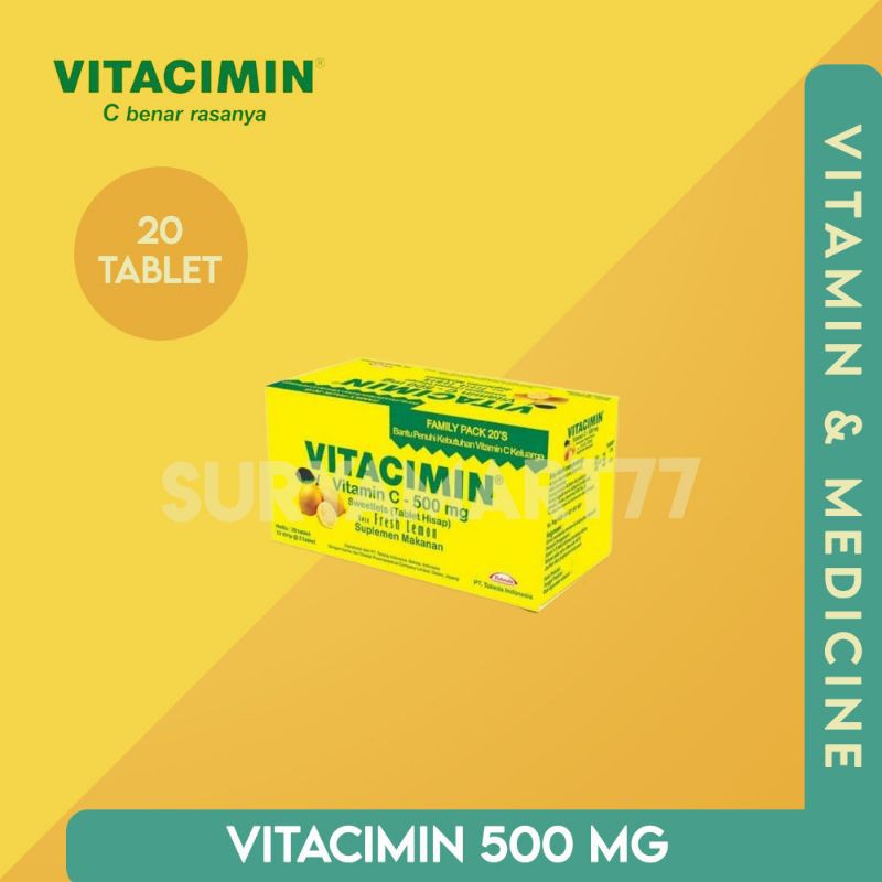 VITACIMIN VITAMIN C 500 MG / VITACIMIN 500 MG / VITACIMIN 1 BOX 20 TABLET