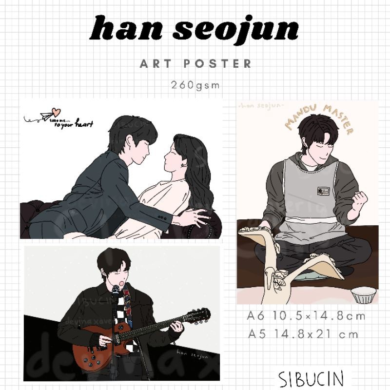 HAN SEOJUN FANART POSTER / True beauty Secret of angel/ kpop kdrama art poster/hwang in yeop