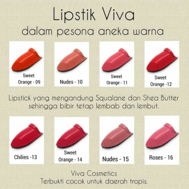 Lipstick Viva Cosmetics Original Murah