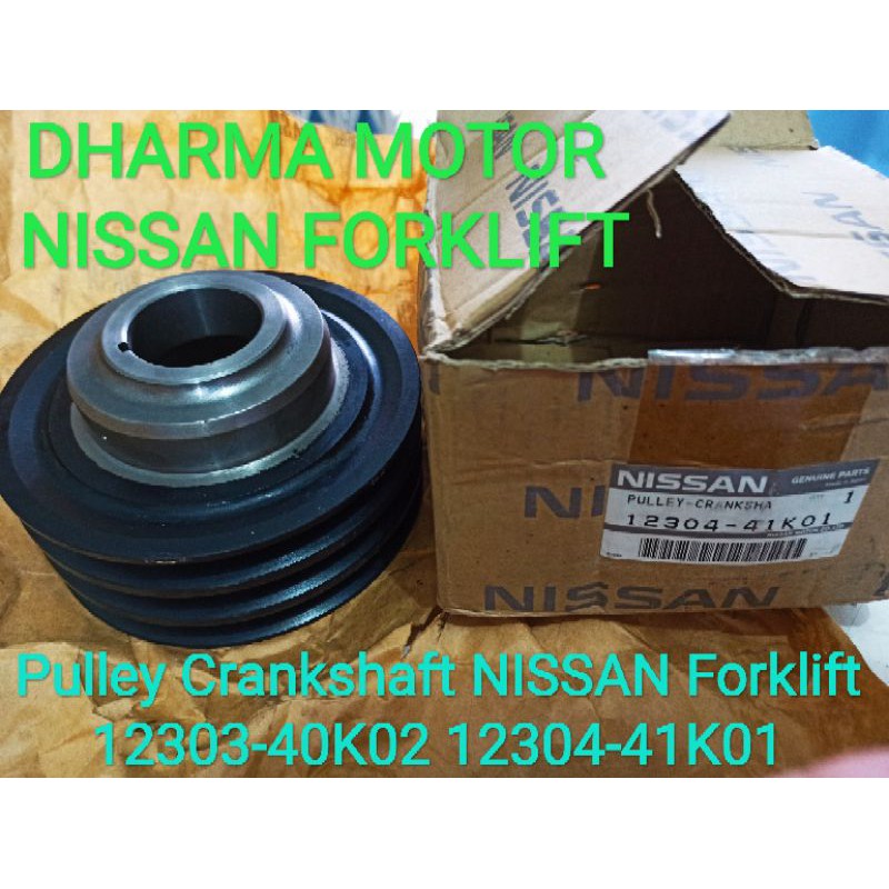 Pulley Crankshaft NISSAN Forklift 12303-40K02 12304-40K01 Original UNICARRIERS PARTS