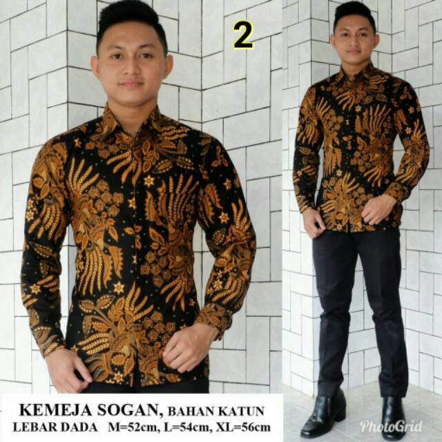 Kemeja Batik Sogan Unik Baju Kerja Pria Batik