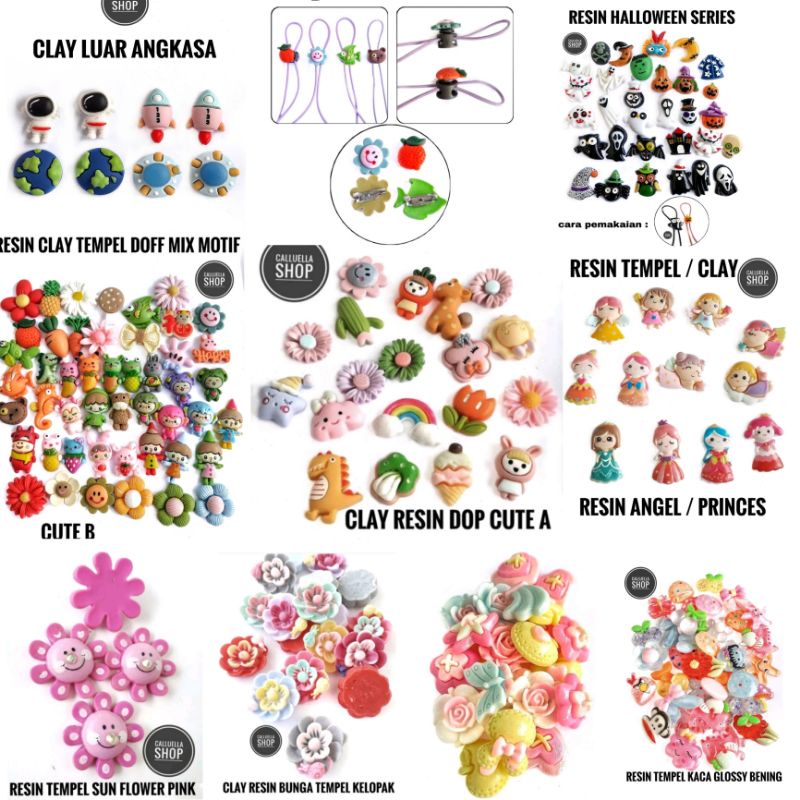 RESIN CLAY TEMPEL MIX MOTIF DAN WARNA MANIK PAREL CINCIN | BAHAN CRAFT CLAY GELANG BROS KALUNG STRAP MASK MASKER PAREL MANIK CRAFT KERAJINAN LUMAJANG FASHION-1