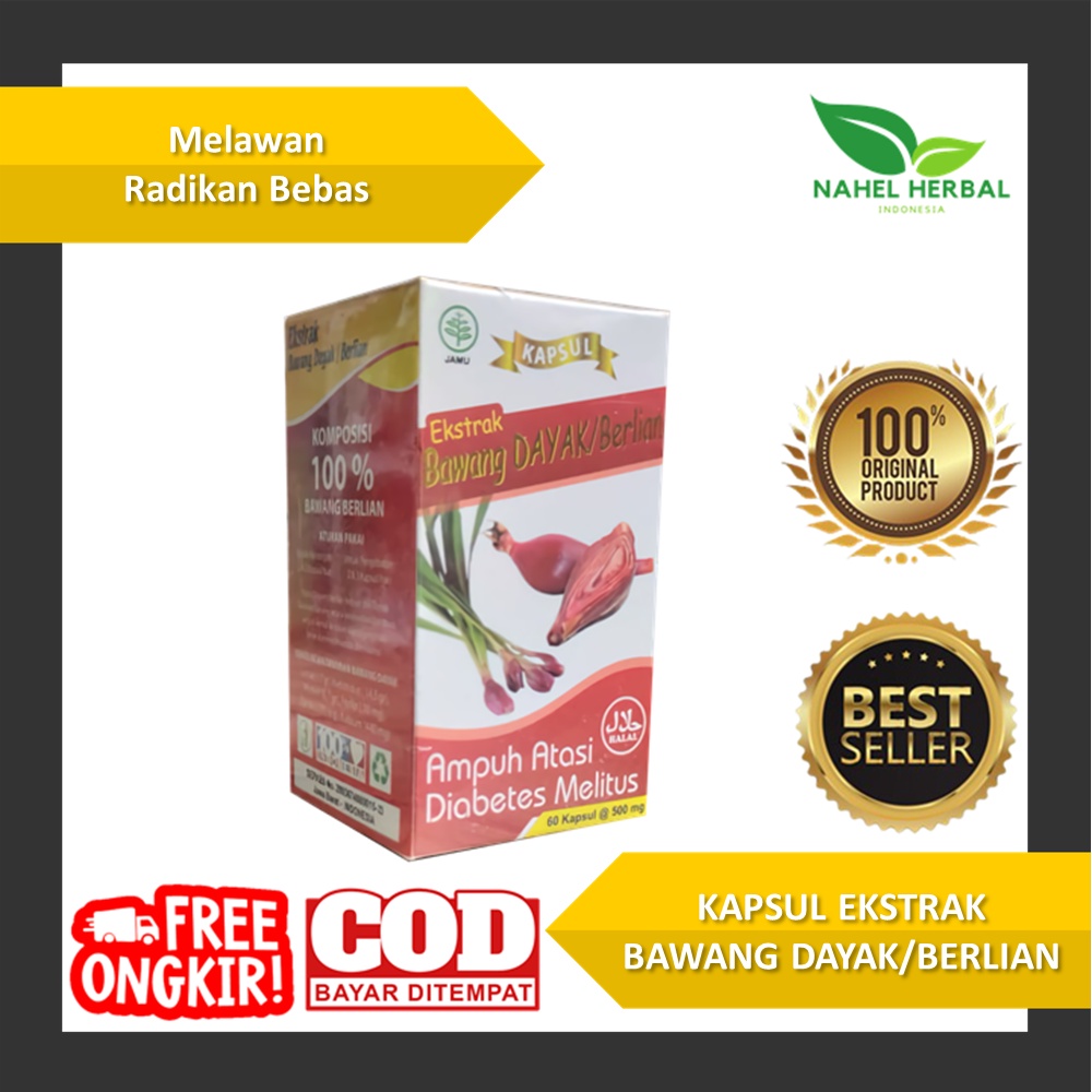 TERBAIK Dijamin Khasiatnya Asli - Kapsul Bawang Dayak Berlian Original - Obat Diabetes Alami Ori - O