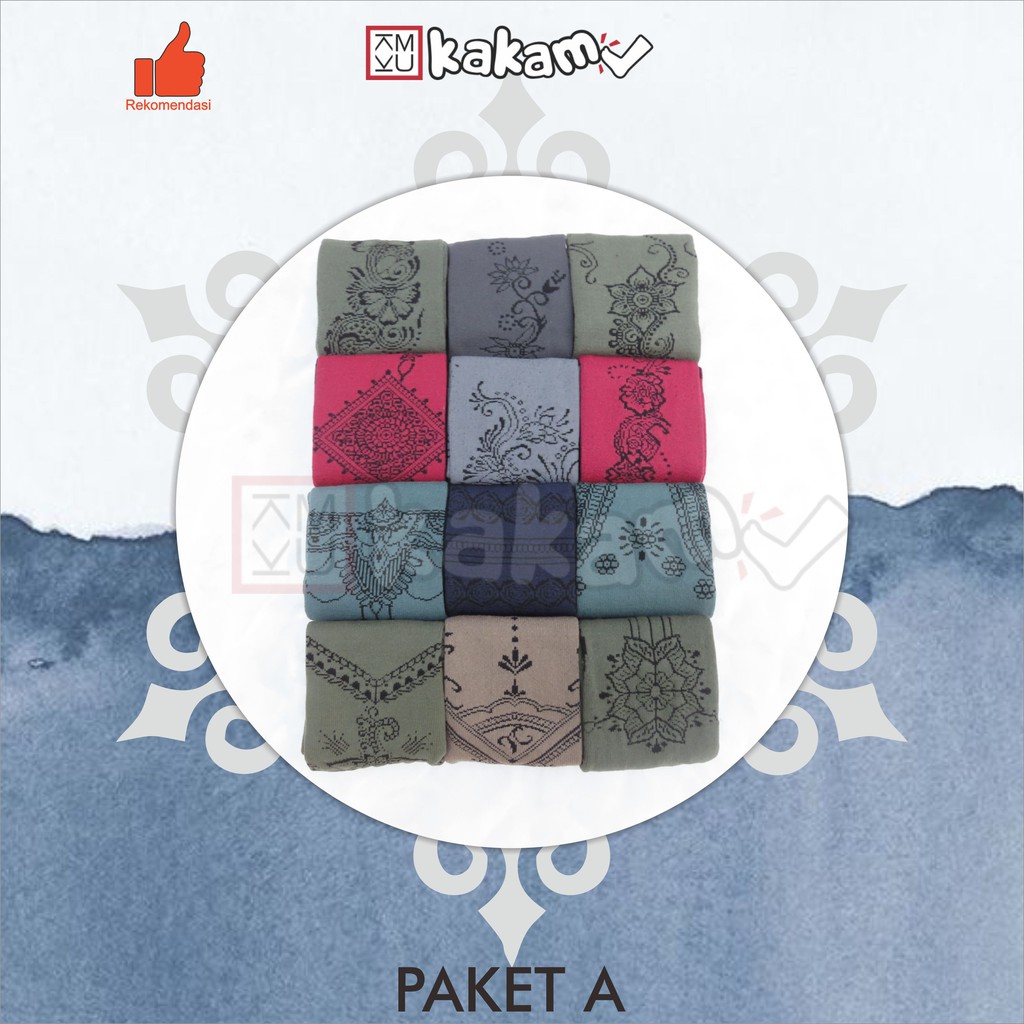 KAKAMU Kaos Kaki Jempol Muslimah Motif Henna Warna 12 Pasang