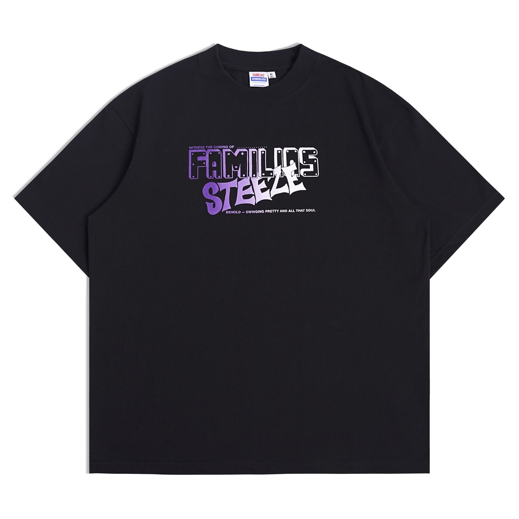 Kaos Pria Distro Original 100% STEEZE.LTD® X FAMILIAS® - ERGY T-SHIRT BLACK