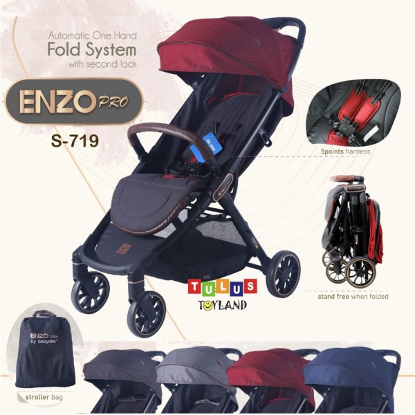 Babyelle ENZO PRO S 719 stroller travel automatic folding lipat ringkas kereta bayi baby elle s719