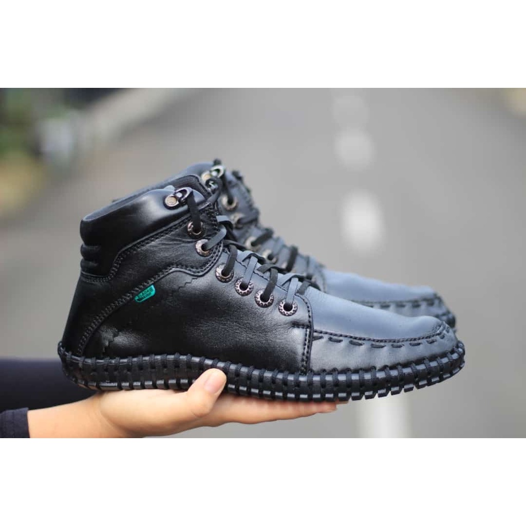 SEPATU BOOT PRIA KEREN GAYA PRIA BLAKMASTER LEONARD HITAM/COKLAT