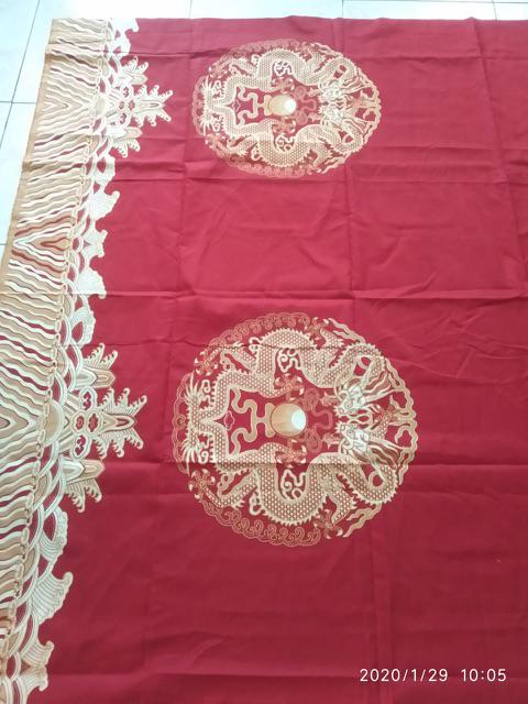 Kain Batik Solo (alusan Limited Stock) Motif Naga Bulat Warna Maroon