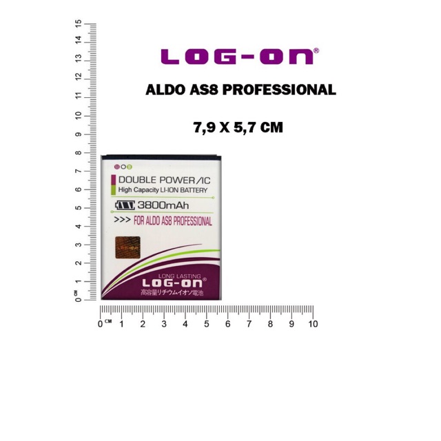 BATERAI ALDO AS8 PROFESSIONAL - LOG ON ORIGINAL BATTERY BATRE