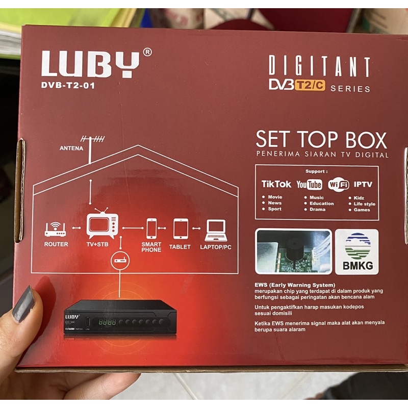 Set Top Box Penerima Siaran TV Digital DVB-T2-01 LUBY