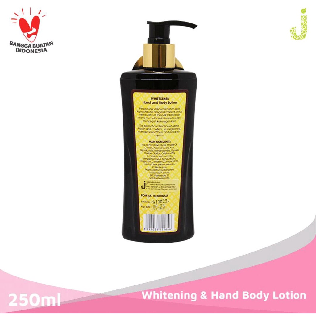 Whitesther Special Whitening Hand and Body Lotion (WSHBL) untuk Mencerahkan dan Melembabkan Kulit