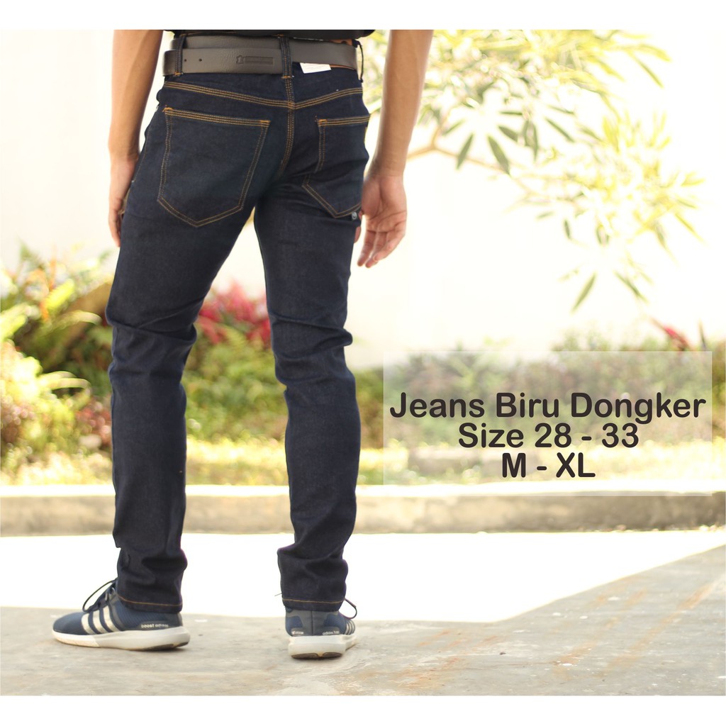Plain black pekat long pants jeans celana panjang stretch ngaret karet bagus