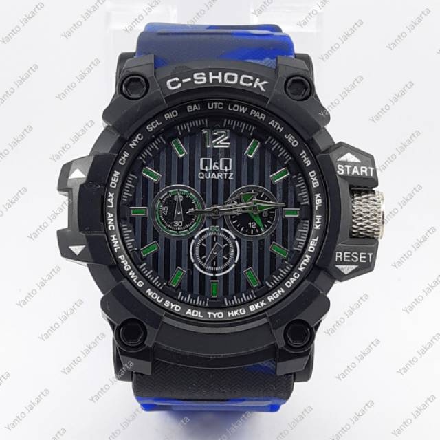 Jam Tangan Pria Sporty C-Shock Analog  Crono Hiasan