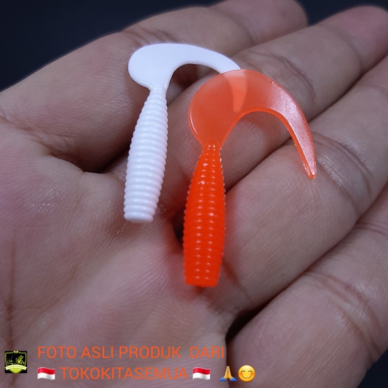 Umpan Pancing Soft Lure Karet model Cacing Larva spek ID0858