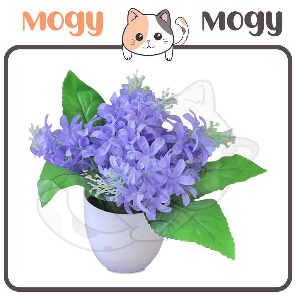 MOGYMOGY PT21 Pot Tanaman Hias Bunga Hias Plastik Ornamen Pot Bongsai Artificial Flower Decoration