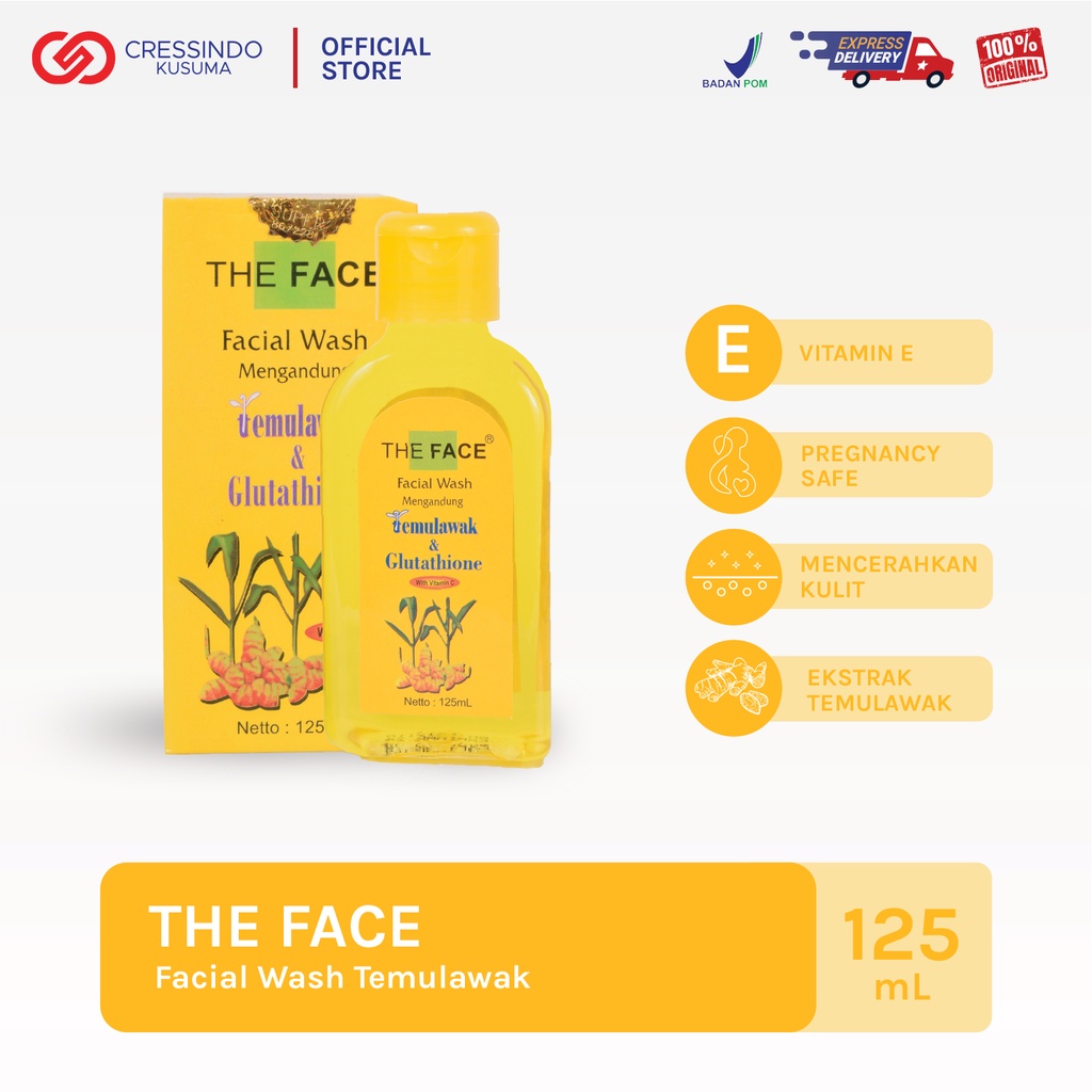 THE FACE Temulawak Facial Wash with Glutathione 125ml